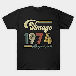 Retro Vintage 1974 50th Birthday Gift Men Women 50 Years Old T-Shirt